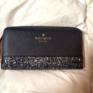 Kate Spade Black Glitter Wallet